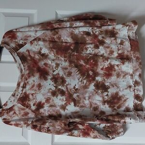 Cato Tie-Dye Sweatshirt - Brown and Cream